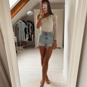 ZARA Denim Ripped Jean Shorts